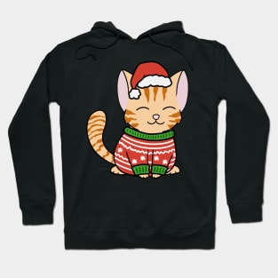 Christmas Sweater Orange Tabby Cat Hoodie